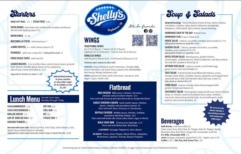 Shelly’s Uptown Grill - Doylestown, OH Menu 2
