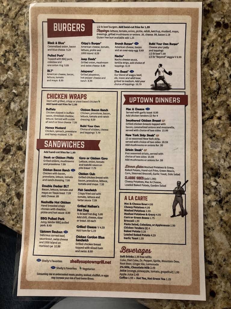 Shelly’s Uptown Grill - Doylestown, OH Menu 5