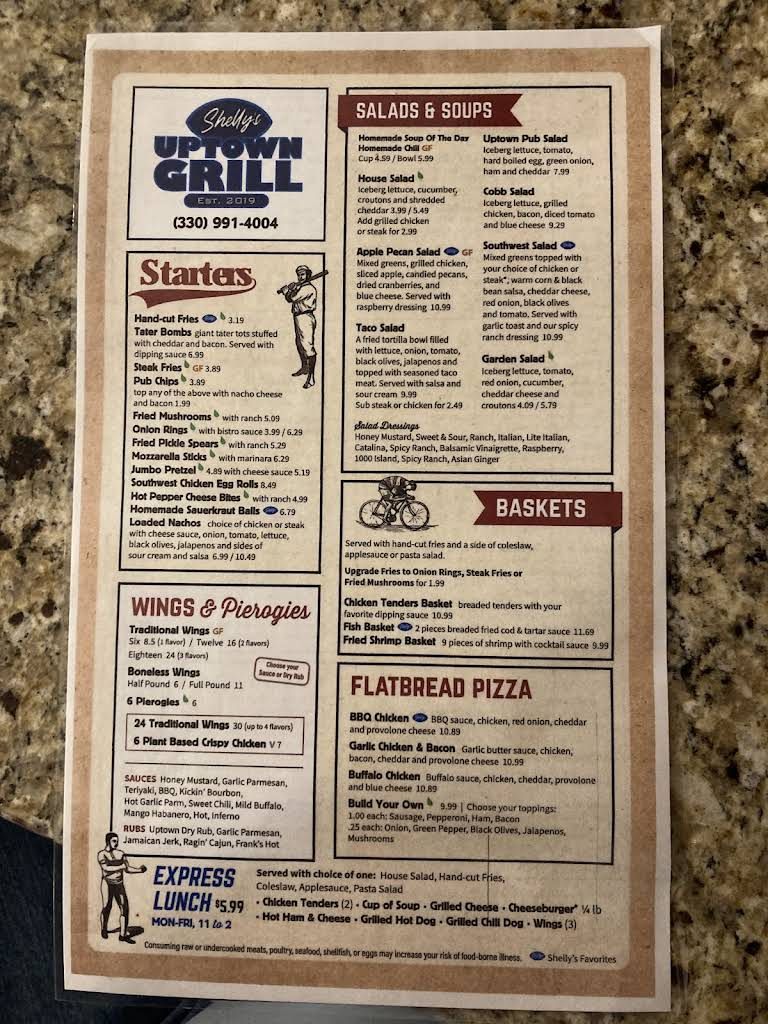 Shelly’s Uptown Grill - Doylestown, OH Menu 8